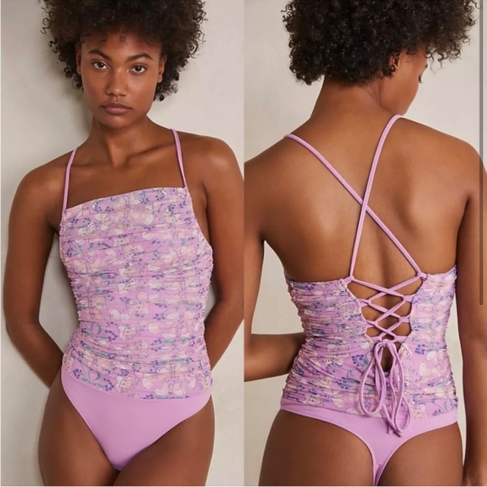 Free People Intimately Butterfly Bodysuit | Purple and Pink FP Bodysuit | NWOT - Picture 2 of 12
